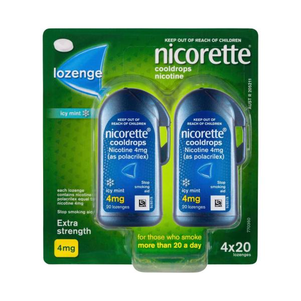 NICORETTE COOLDROPS LOZENGE 4MG 80PK