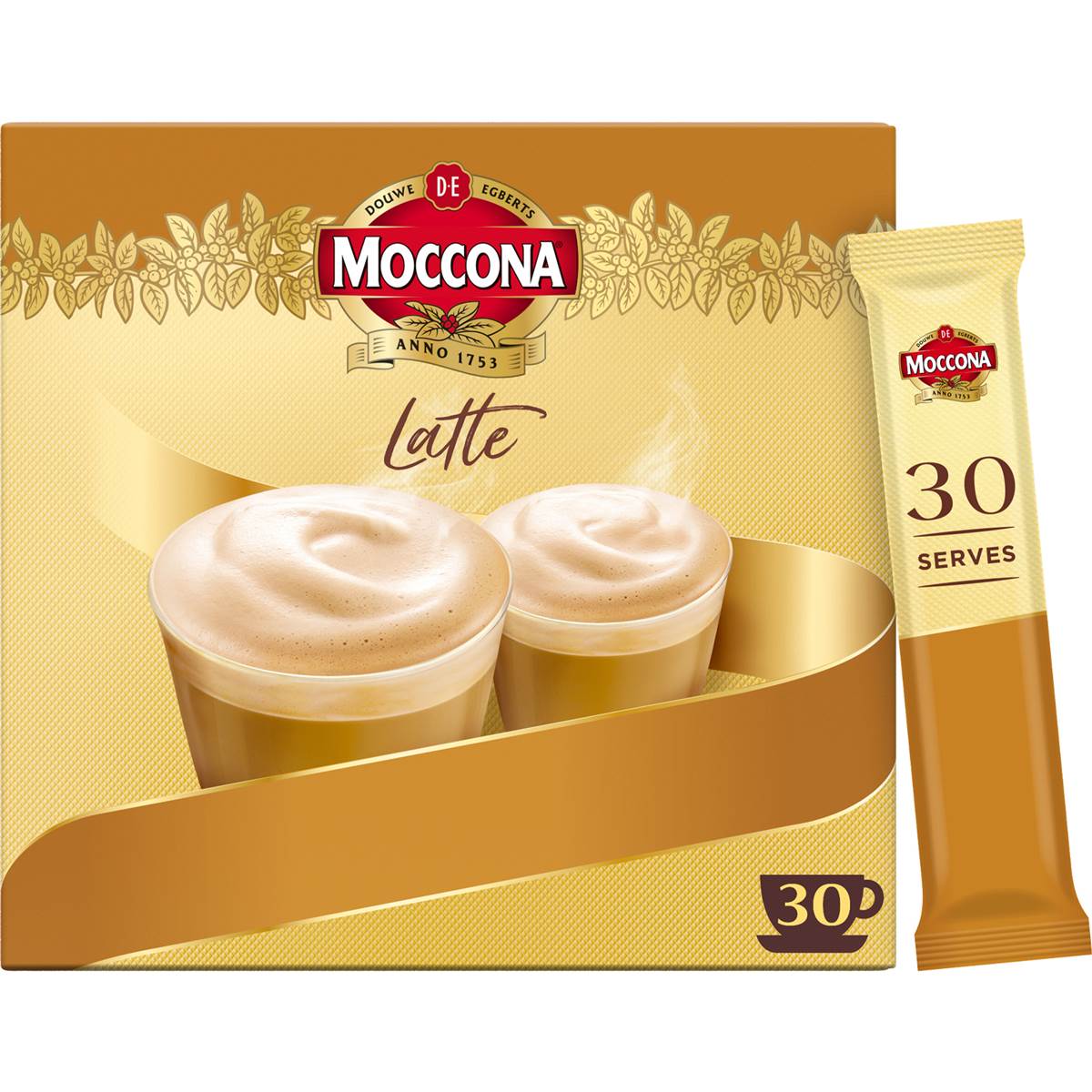 Moccona Coffee Sachets Latte 30 Pack