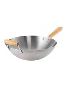 Natural Carbon Steel Wok 35.5cm