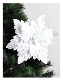 Luxe Christmas Oversized Poinsettia Pick 61cm in White