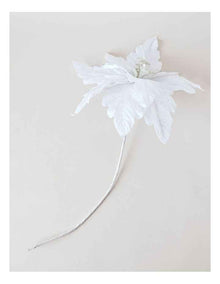 Luxe Christmas Oversized Poinsettia Pick 61cm in White
