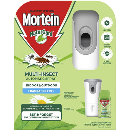 Mortein Naturgard Fragrance Free Multi-Insect Automatic Spray 152g