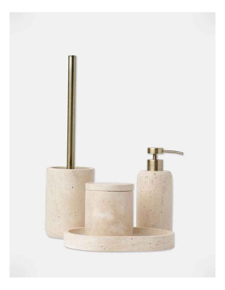 Travertine Bathroom Accessories in Beige