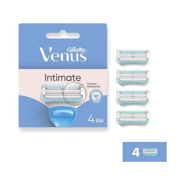 GILLETTE VENUS INTIMATE HAIR & SKIN RAZOR BLADE 4 PACK