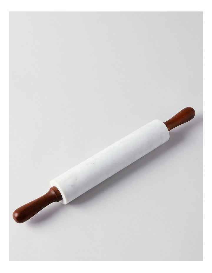 Marble Acacia Rolling Pin w Stand