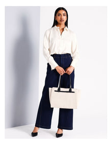 Sienna Tote Bag in Natural Canvas