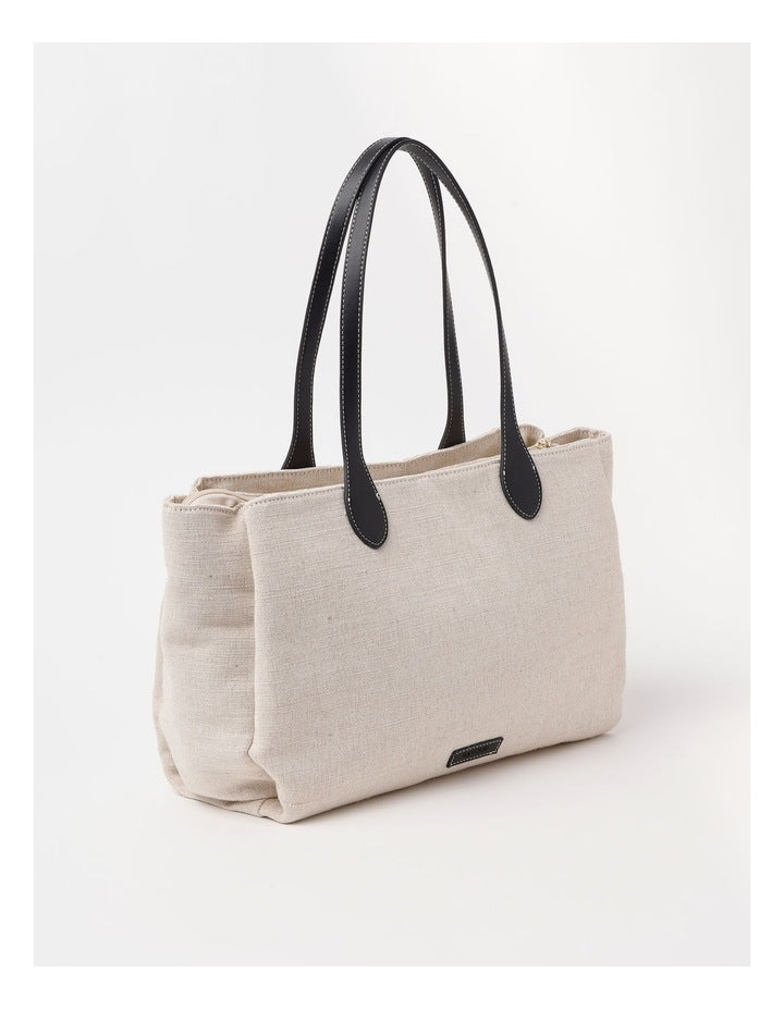 Sienna Tote Bag in Natural Canvas
