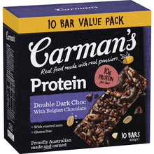 Carman's Protein Bars Double Dark Choc with Belgian Chocolate 10 pack