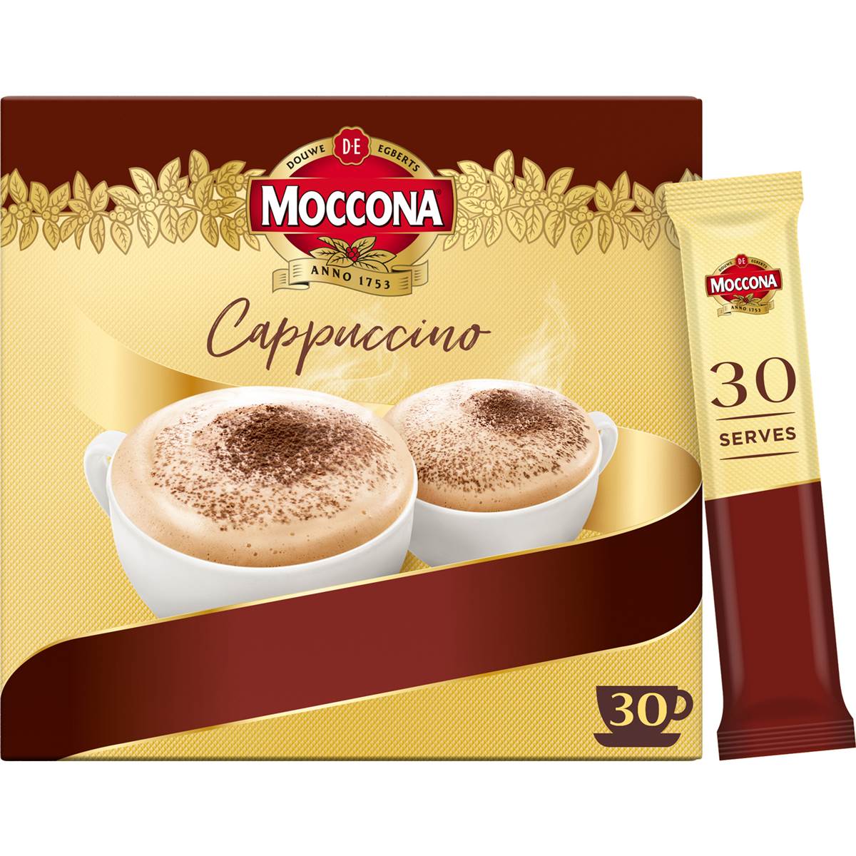 Moccona Coffee Sachets Cappuccino 30 Pack