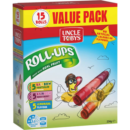 Uncle Tobys Rollups Value Pack 15 Pack