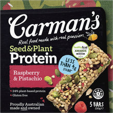 Carman's Protein Bars Seed & Plant, Raspberry & Pistachio 5 pack