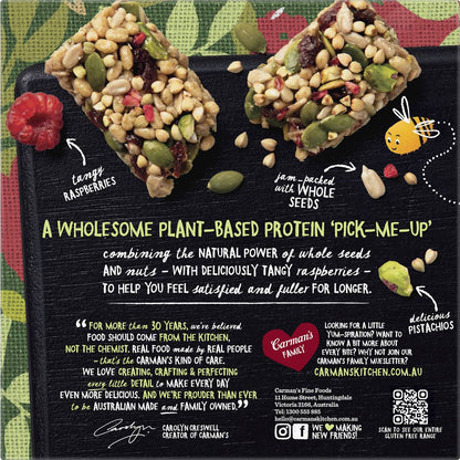 Carman's Protein Bars Seed & Plant, Raspberry & Pistachio 5 pack