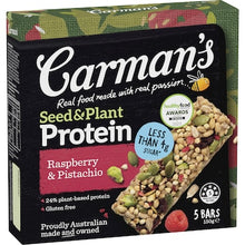 Carman's Seed & Plant Protein Bars Raspberry & Pistachio 5 pack