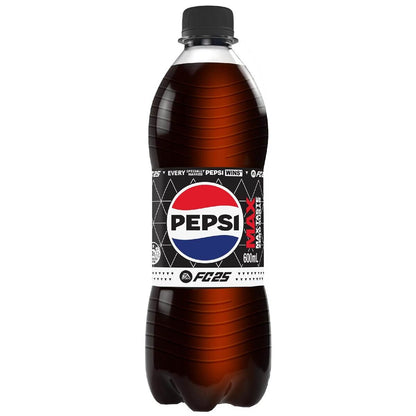 Pepsi Max No Sugar Cola Soft Drink Bottle 600ml