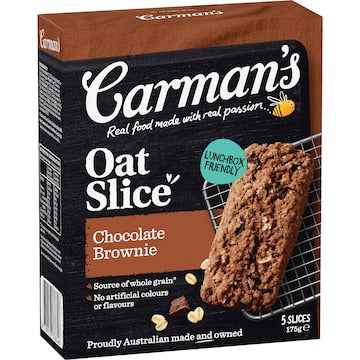 Carman's Oat Slices Belgian Choc Brownies 5 pack