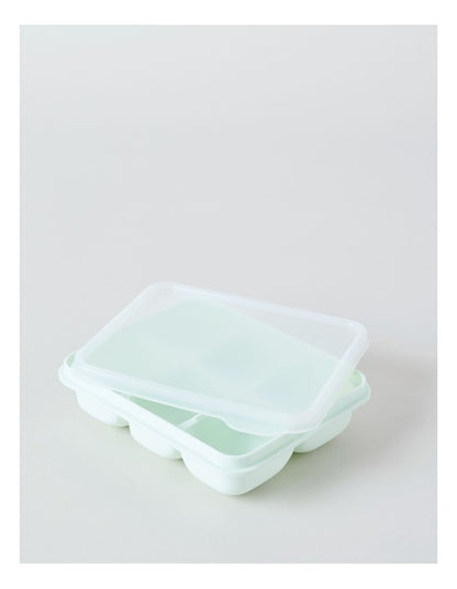 6 Cube Ice Tray with Silicone Lid 15.2x13.5x4.3cm