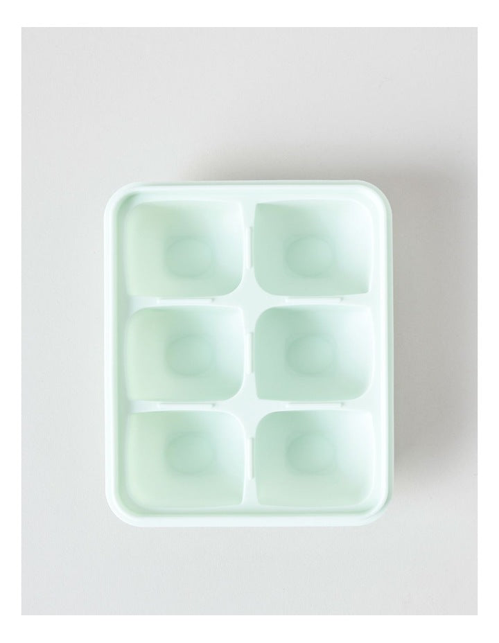 6 Cube Ice Tray with Silicone Lid 15.2x13.5x4.3cm