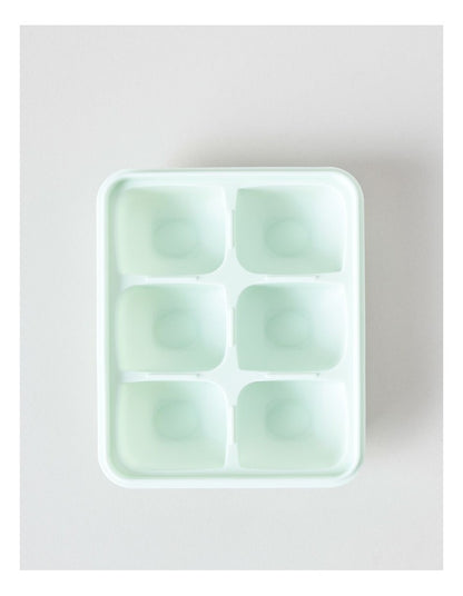 6 Cube Ice Tray with Silicone Lid 15.2x13.5x4.3cm