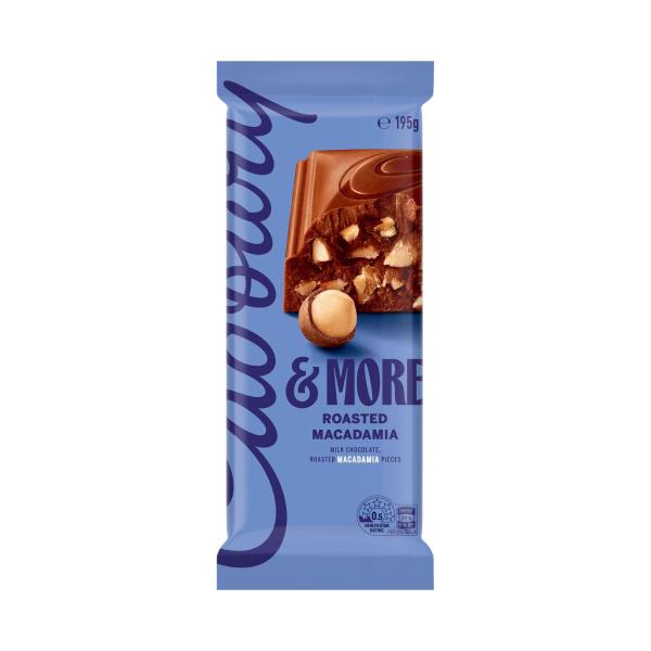 CADBURY & MORE BLOCK CHOCOLATE:MACADAMIA:.:195 GRAM