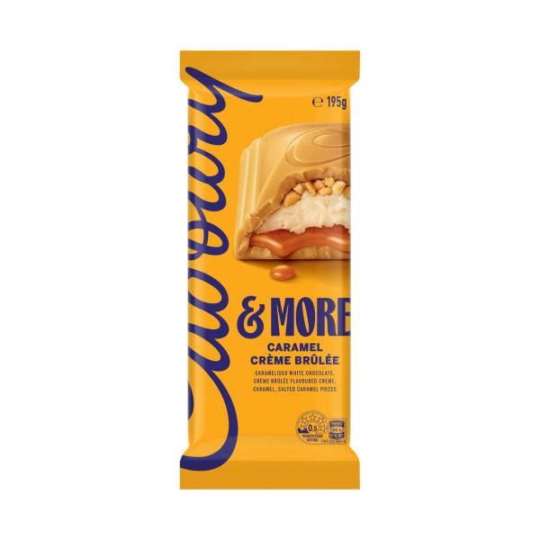 CADBURY & MORE BLOCK CHOCOLATE:CARAMEL CREME BRULEE:.:195 GRAM