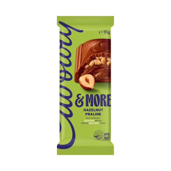 CADBURY & MORE BLOCK CHOCOLATE:HAZELNUT PRALINE:.:195 GRAM