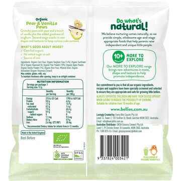 Little Bellies Organic Pear & Vanilla Paws 12g