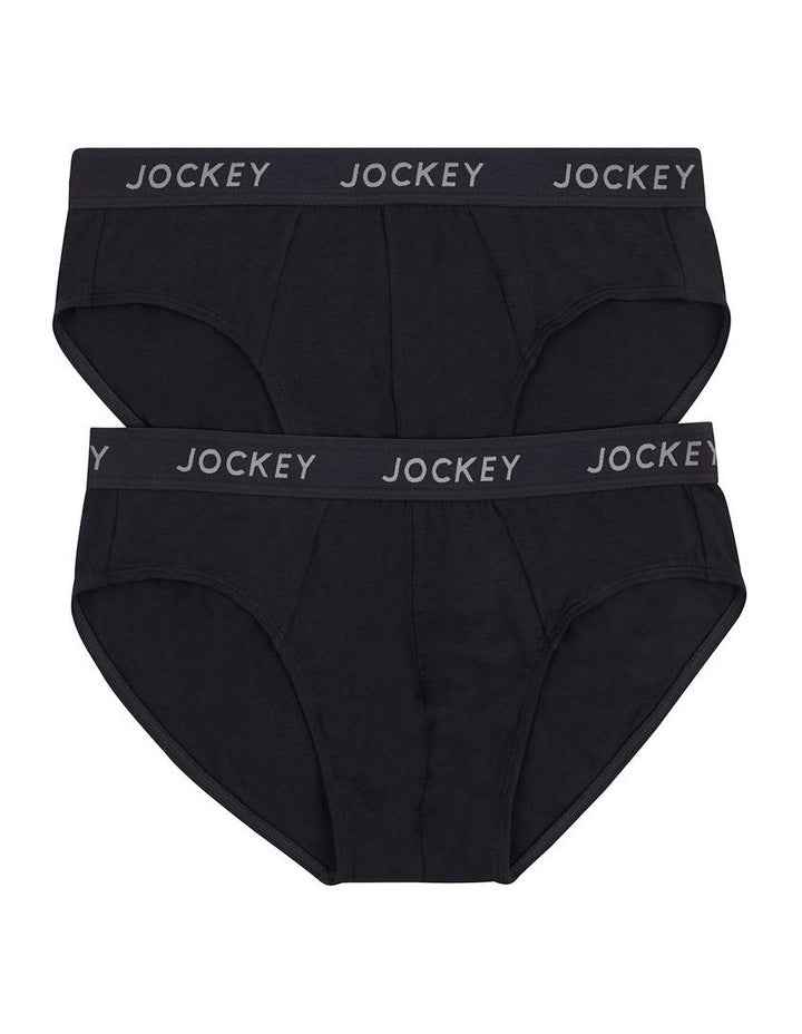 Comfort Classics Bamboo Brief 2 Pack in Black