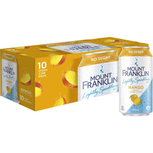 Mount Franklin Lightly Sparkling Water Mango 375mL x 10 pack