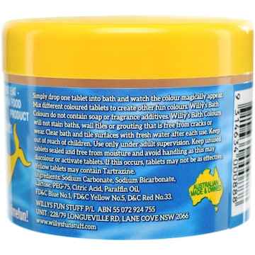 Willy's Bath Colours Mixed Colour Tables 45g