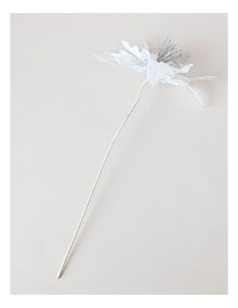 Luxe Christmas Velvet & Mesh Pick 60cm in White