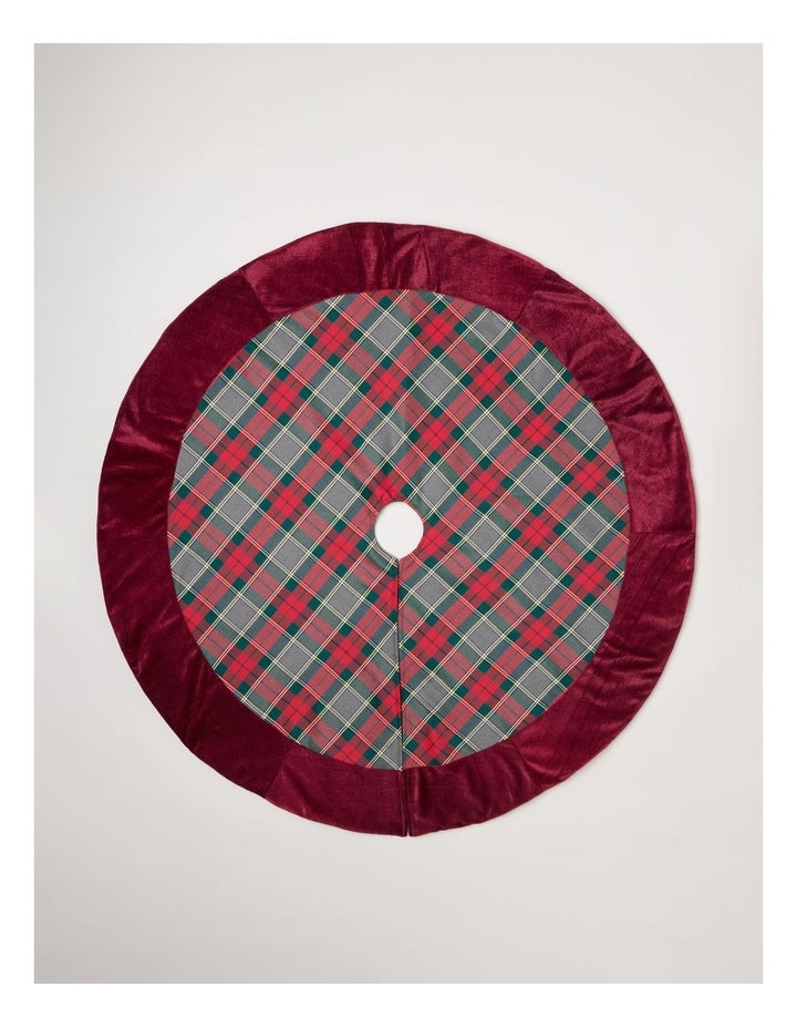 Heirloom Christmas Tartan Tree Skirt 120cm in Multi