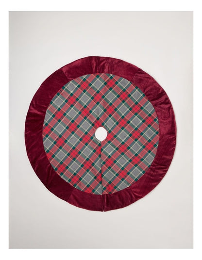 Heirloom Christmas Tartan Tree Skirt 120cm in Multi