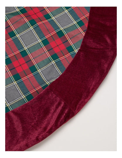Heirloom Christmas Tartan Tree Skirt 120cm in Multi