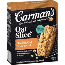 Carman's Oat Slices Golden Oat & Coconut 5 pack