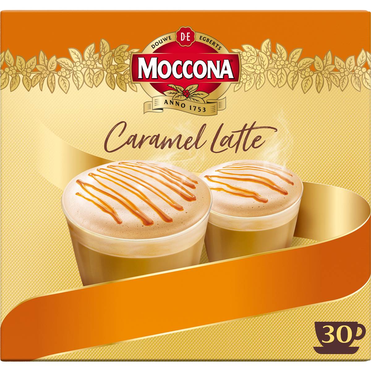 Moccona Coffee Sachets Caramel Latte 30 pack
