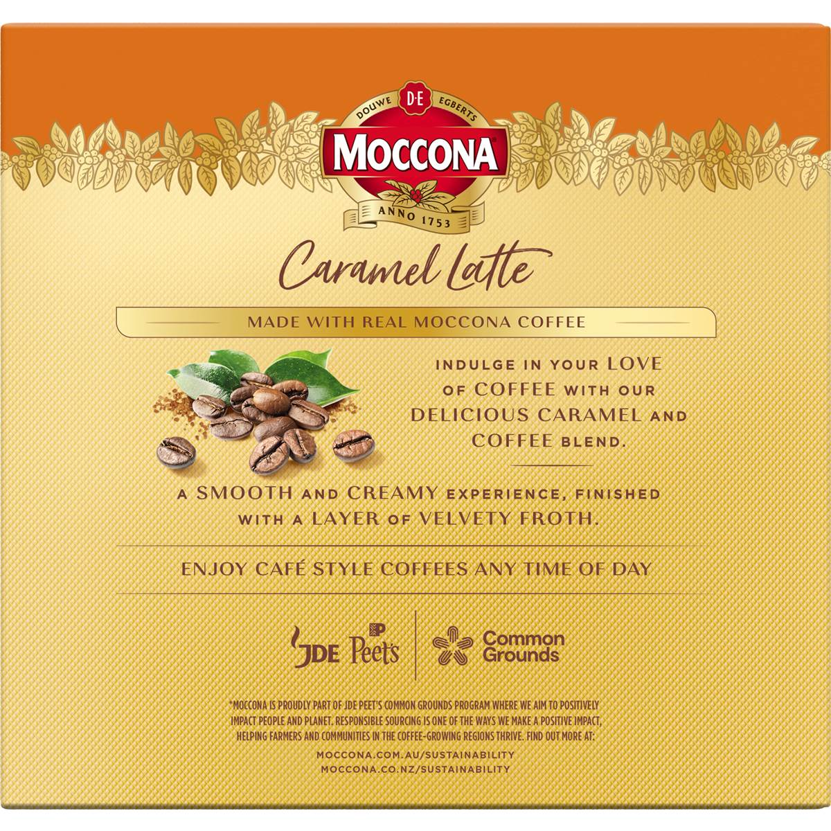 Moccona Coffee Sachets Caramel Latte 30 pack