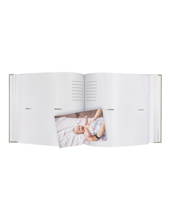 Plush Linen Photo Album 200 Photo Capacity in Sage