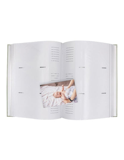 Plush Linen Photo Album 300 Photo Capacity in Sage