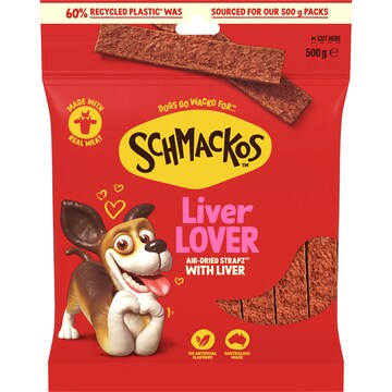 Schmackos Strapz With Liver Dog Treats 500g