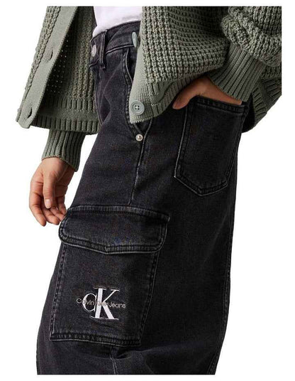 GIRLS 8-16 Denim Maxi Skirt in Black