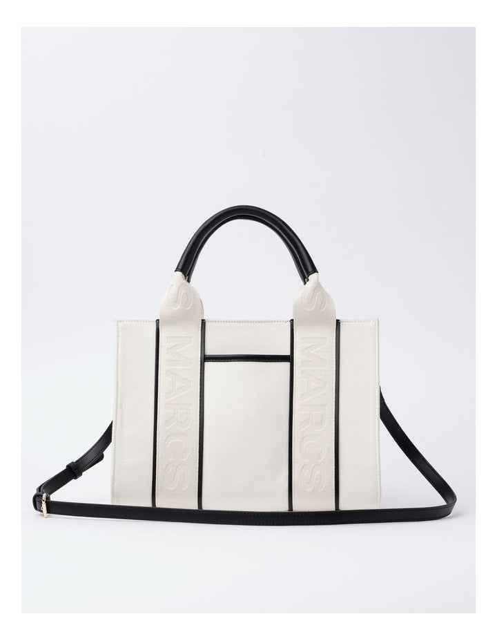 Barbados Tote Bag in Chalk/Black