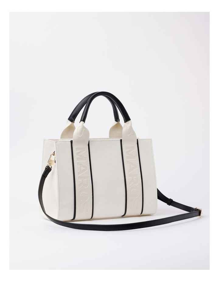 Barbados Tote Bag in Chalk/Black