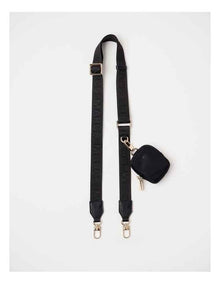 Cali Bag Strap & Pouch in Black