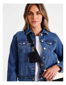 Cali Bag Strap & Pouch in Black