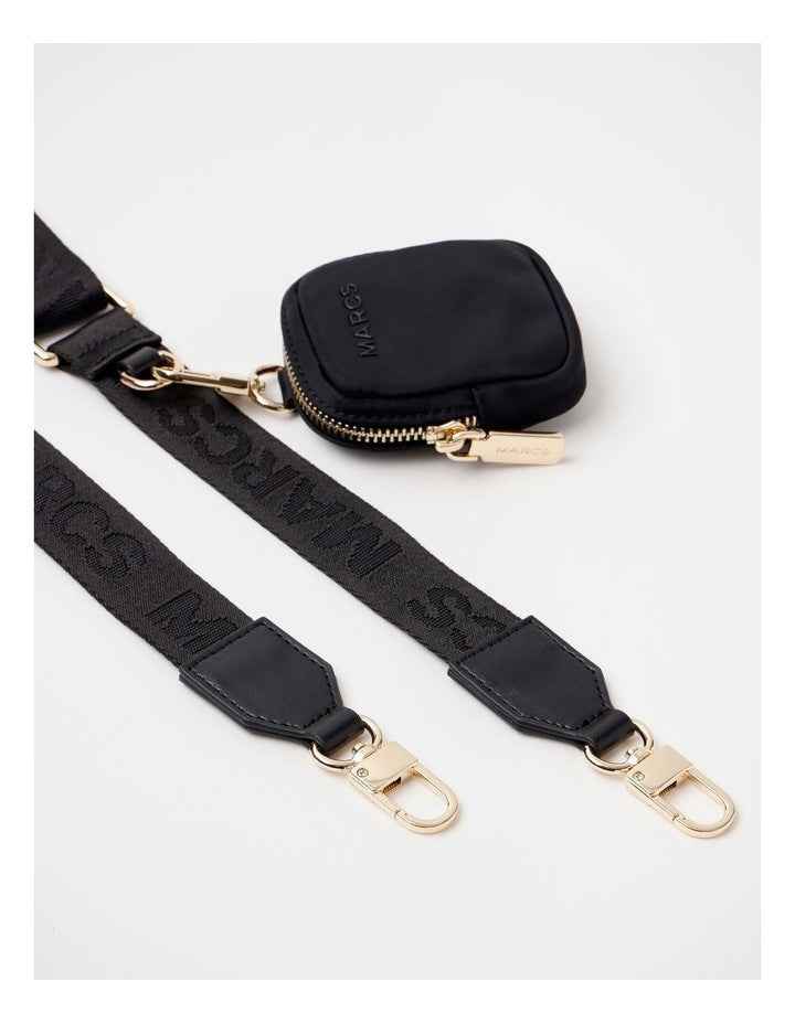 Cali Bag Strap & Pouch in Black