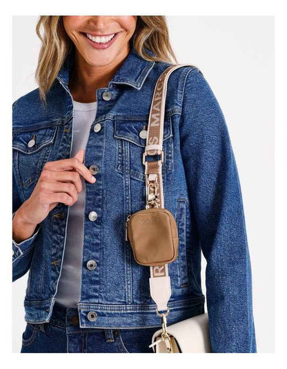 Cali Bag Strap & Pouch in Taupe Combo