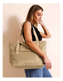 Valencia Tote Bag in Taupe