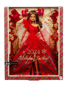 2024 Holiday Fashion Doll, Light Brown Hair with Plaid Gown