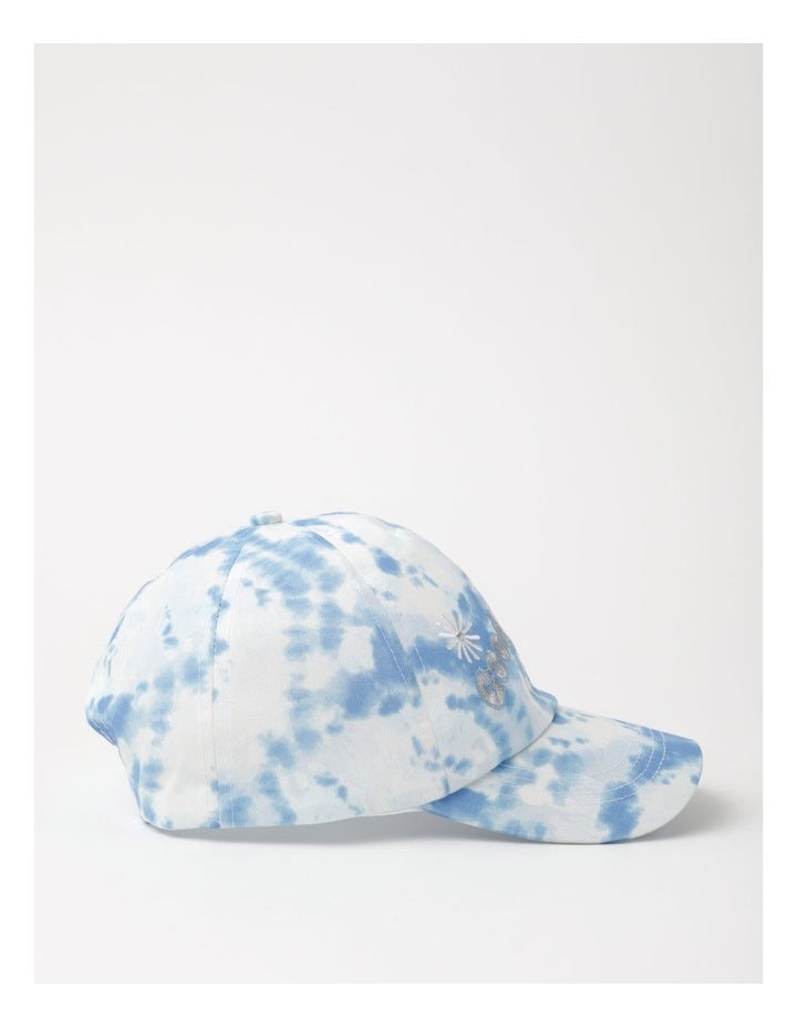 Good Vibes Tie Dye Cap in Blue