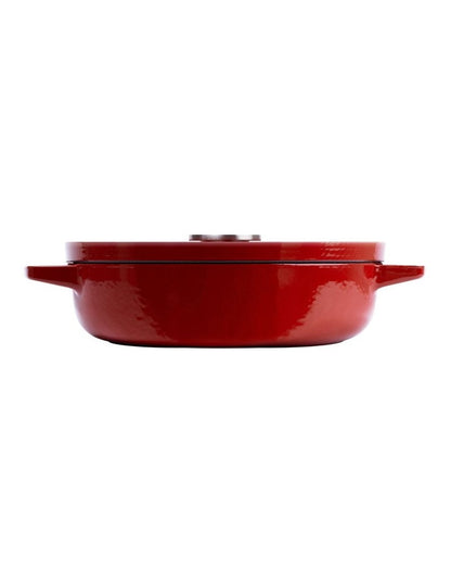 Covered Shallow Casserole 26cm 2,2L in Empire Red